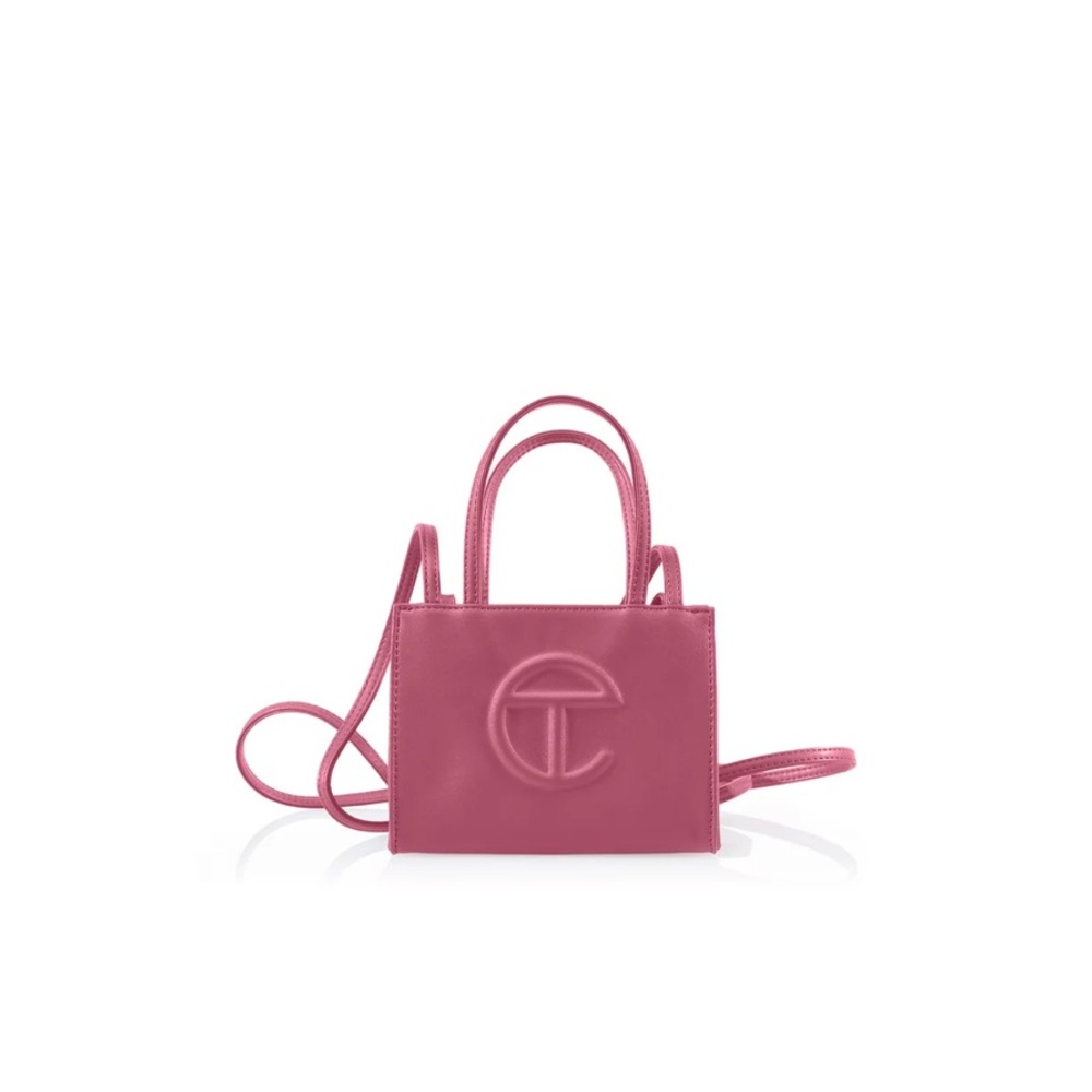 Mini Telfar shopping bag in “Corned beef”